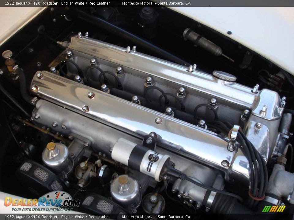 1952 Jaguar XK120 Roadster English White / Red Leather Photo #31