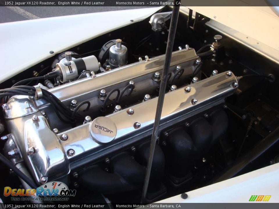 1952 Jaguar XK120 Roadster English White / Red Leather Photo #32