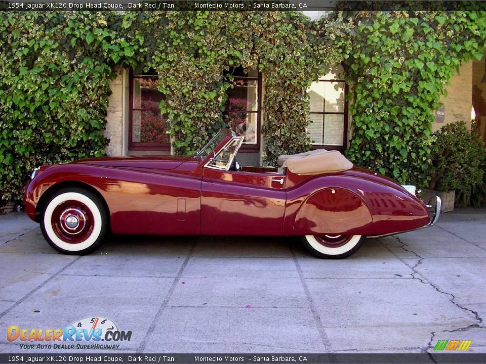 1954 Jaguar XK120 Drop Head Coupe Dark Red / Tan Photo #1
