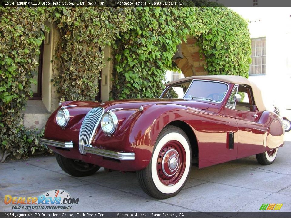 1954 Jaguar XK120 Drop Head Coupe Dark Red / Tan Photo #3