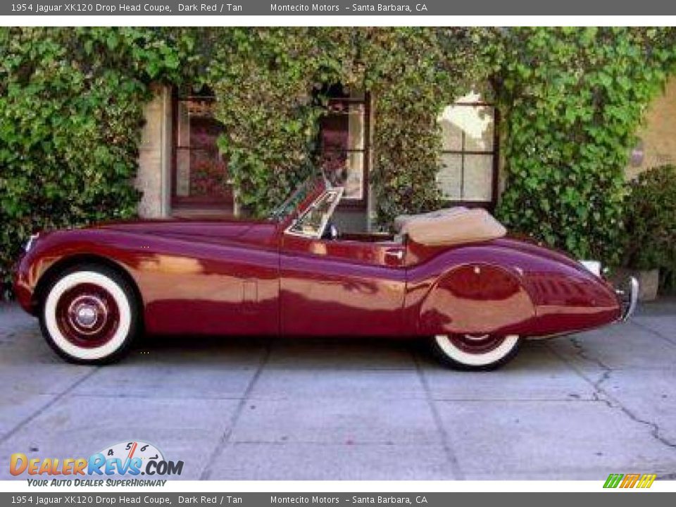 1954 Jaguar XK120 Drop Head Coupe Dark Red / Tan Photo #4