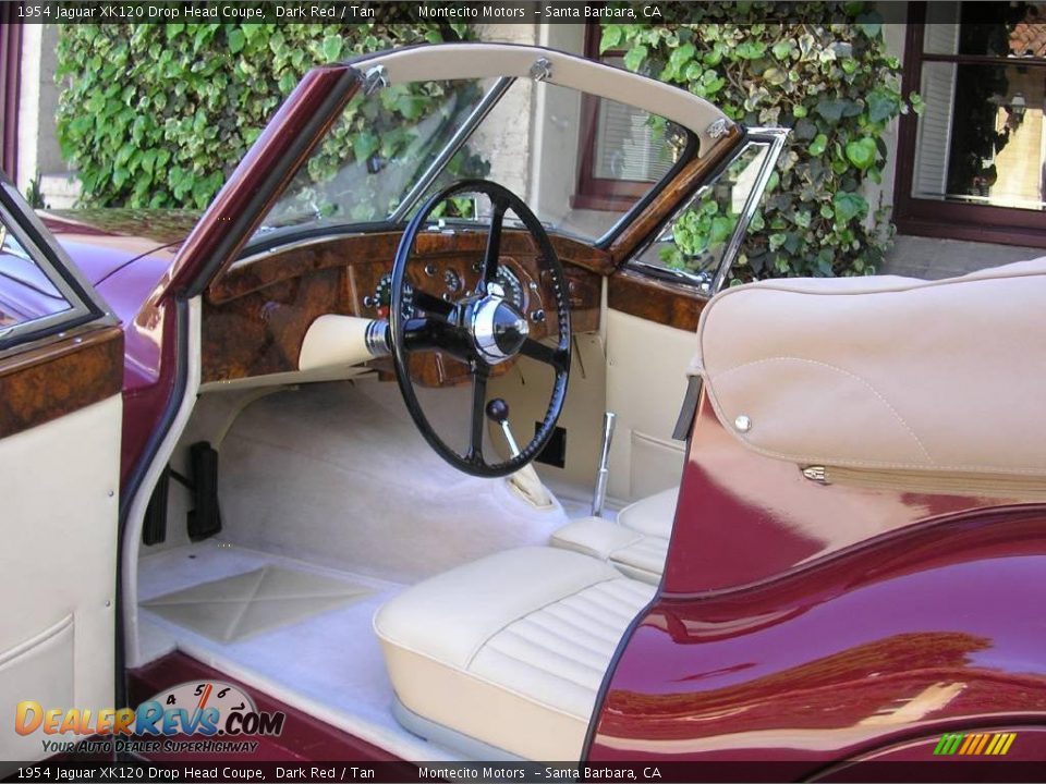 1954 Jaguar XK120 Drop Head Coupe Dark Red / Tan Photo #6
