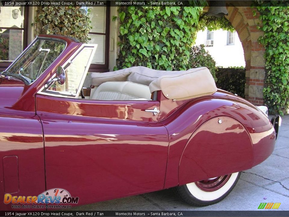 1954 Jaguar XK120 Drop Head Coupe Dark Red / Tan Photo #8