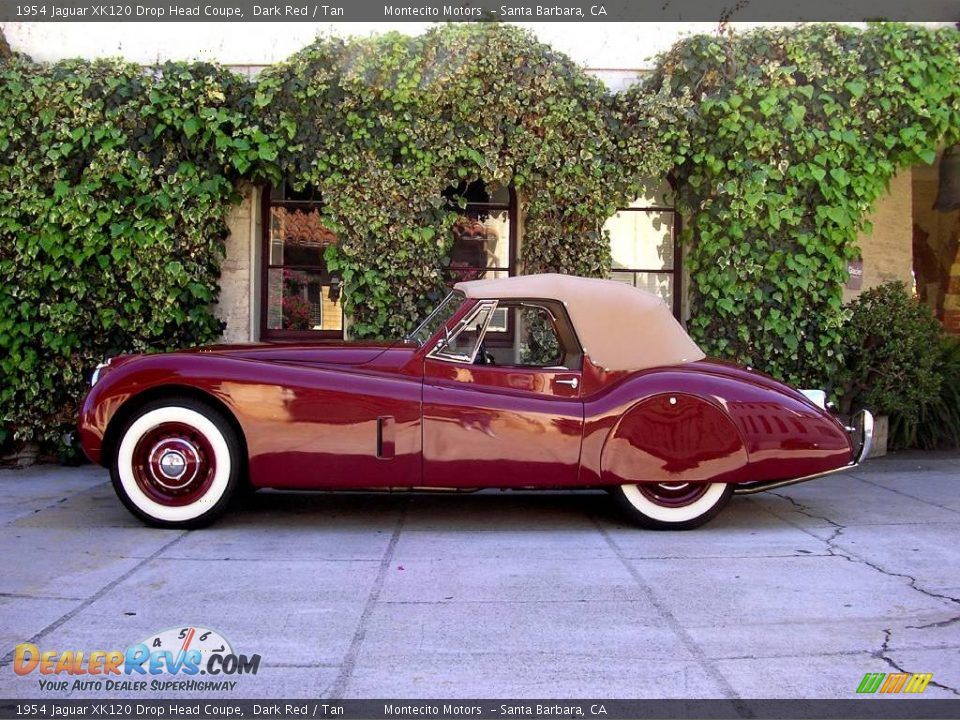 1954 Jaguar XK120 Drop Head Coupe Dark Red / Tan Photo #10