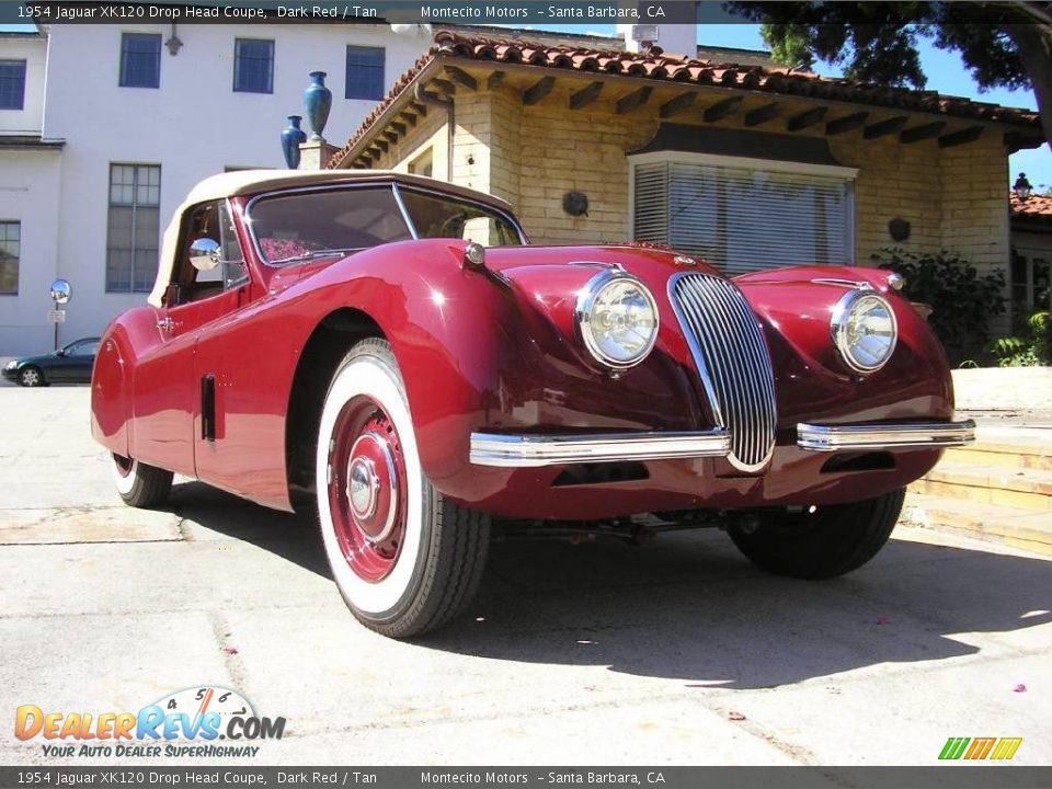 1954 Jaguar XK120 Drop Head Coupe Dark Red / Tan Photo #14