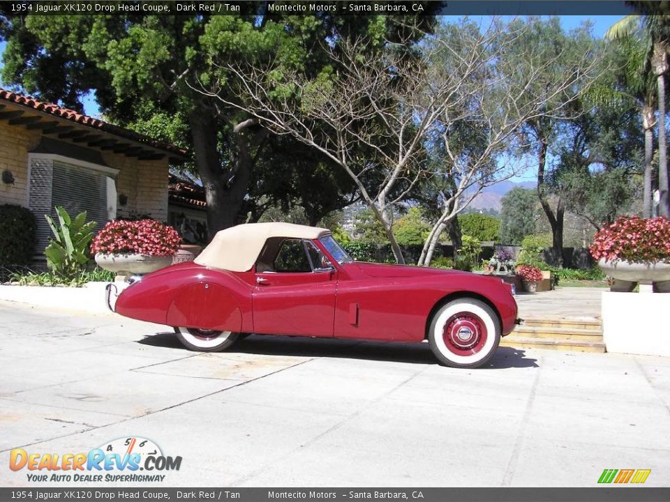 1954 Jaguar XK120 Drop Head Coupe Dark Red / Tan Photo #19
