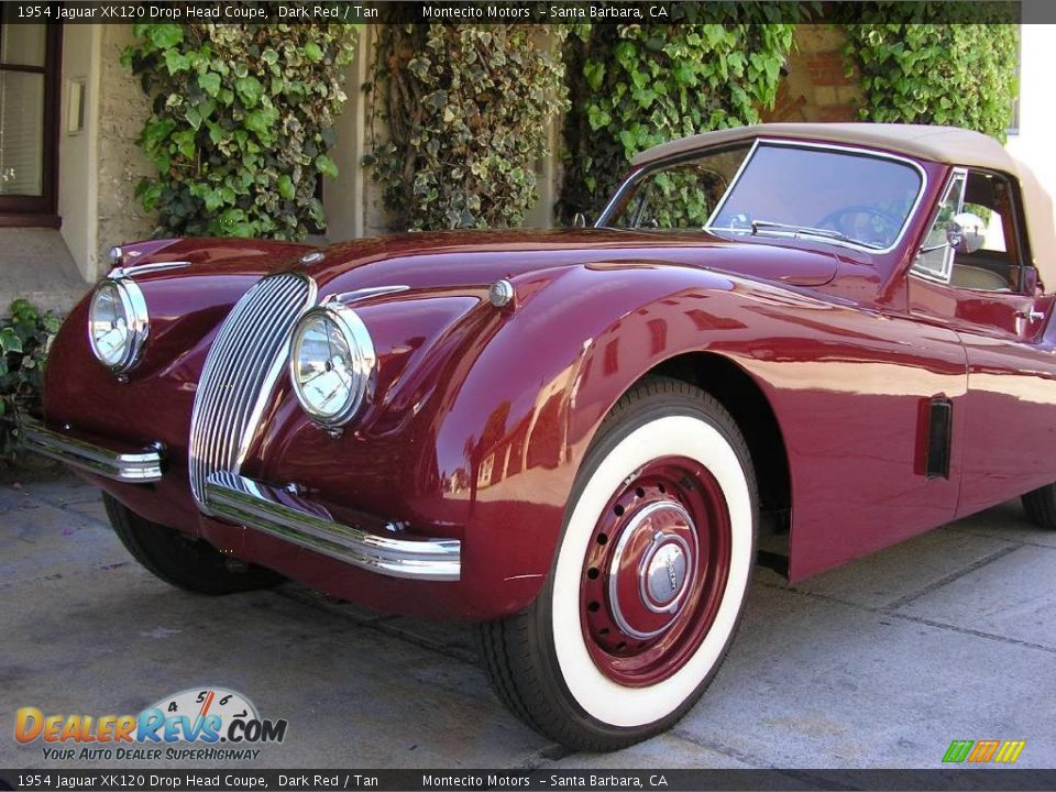 1954 Jaguar XK120 Drop Head Coupe Dark Red / Tan Photo #22