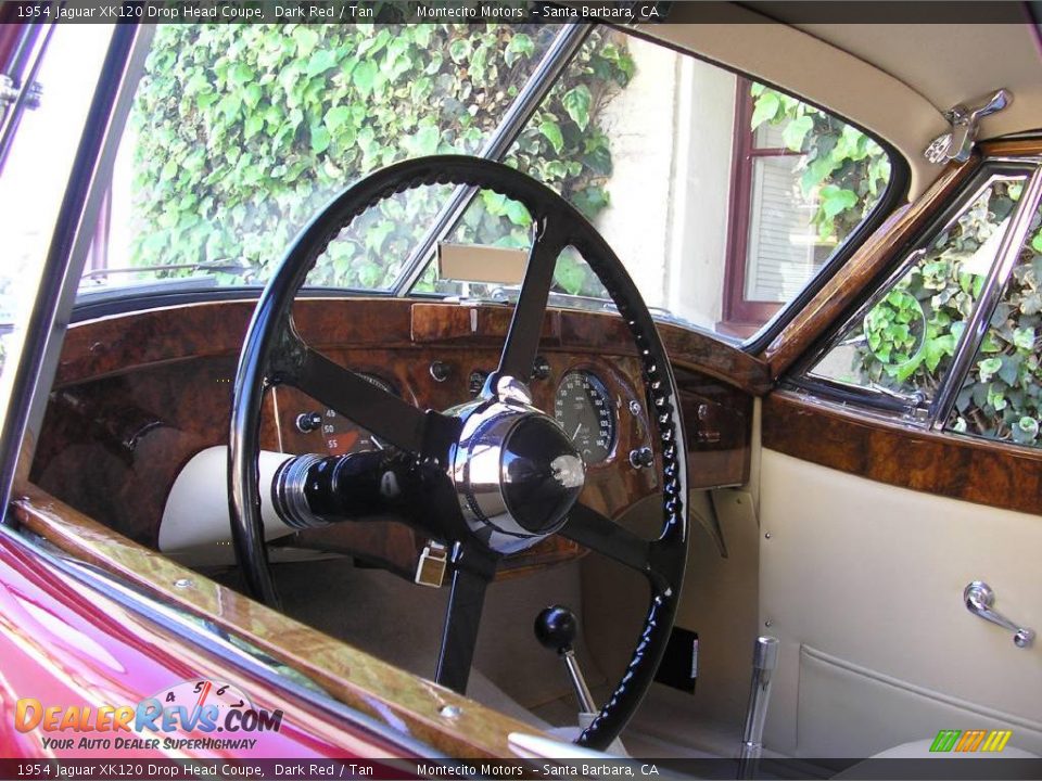 1954 Jaguar XK120 Drop Head Coupe Dark Red / Tan Photo #25