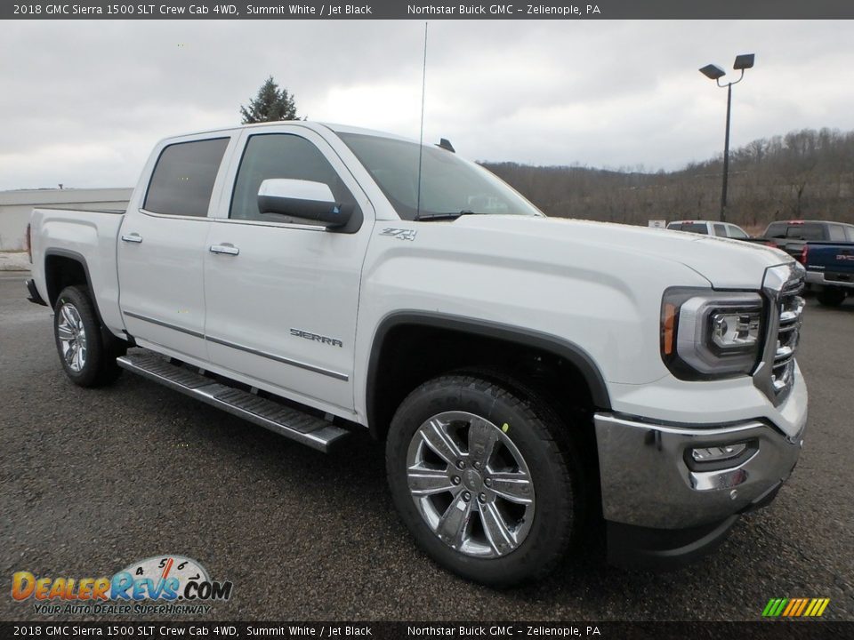 2018 GMC Sierra 1500 SLT Crew Cab 4WD Summit White / Jet Black Photo #3