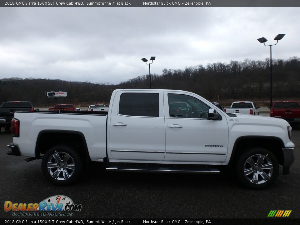 2018 GMC Sierra 1500 SLT Crew Cab 4WD Summit White / Jet Black Photo #4