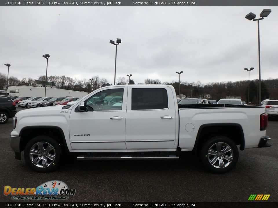 2018 GMC Sierra 1500 SLT Crew Cab 4WD Summit White / Jet Black Photo #8
