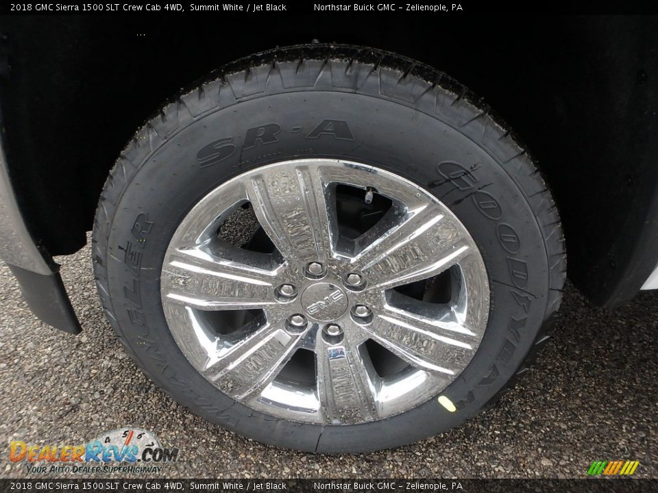 2018 GMC Sierra 1500 SLT Crew Cab 4WD Summit White / Jet Black Photo #9