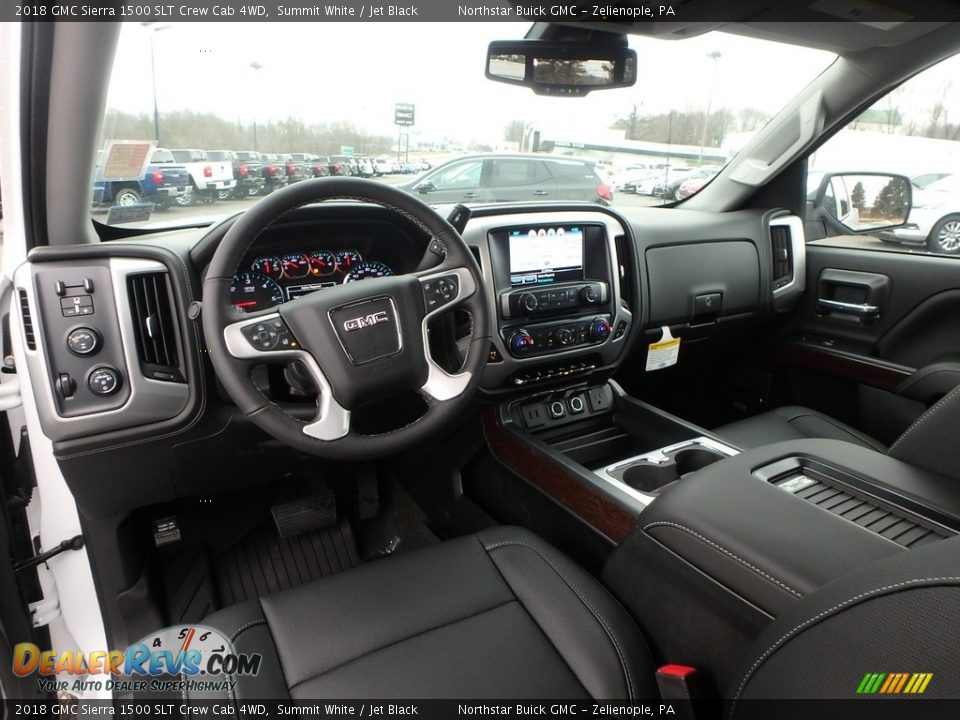 2018 GMC Sierra 1500 SLT Crew Cab 4WD Summit White / Jet Black Photo #12