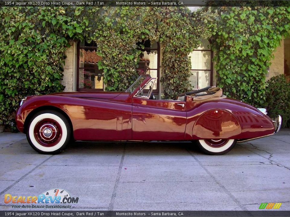 1954 Jaguar XK120 Drop Head Coupe Dark Red / Tan Photo #31