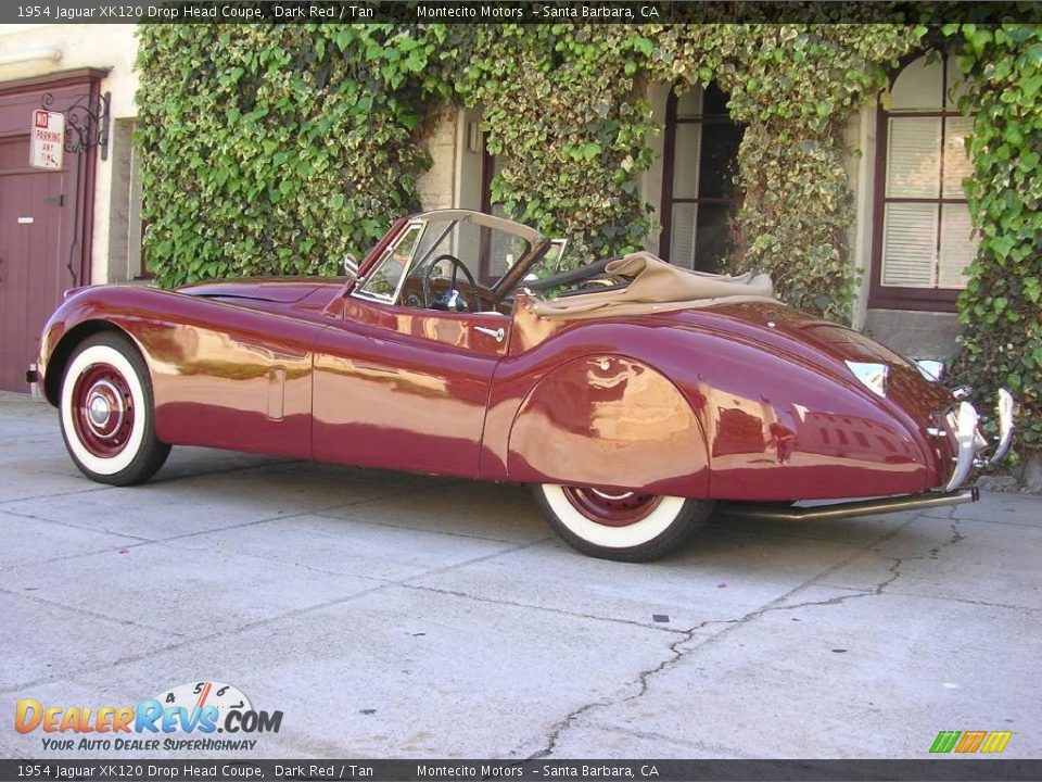 1954 Jaguar XK120 Drop Head Coupe Dark Red / Tan Photo #32