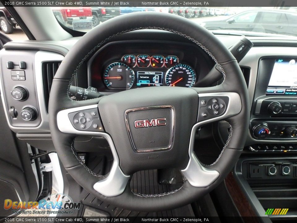 2018 GMC Sierra 1500 SLT Crew Cab 4WD Summit White / Jet Black Photo #16