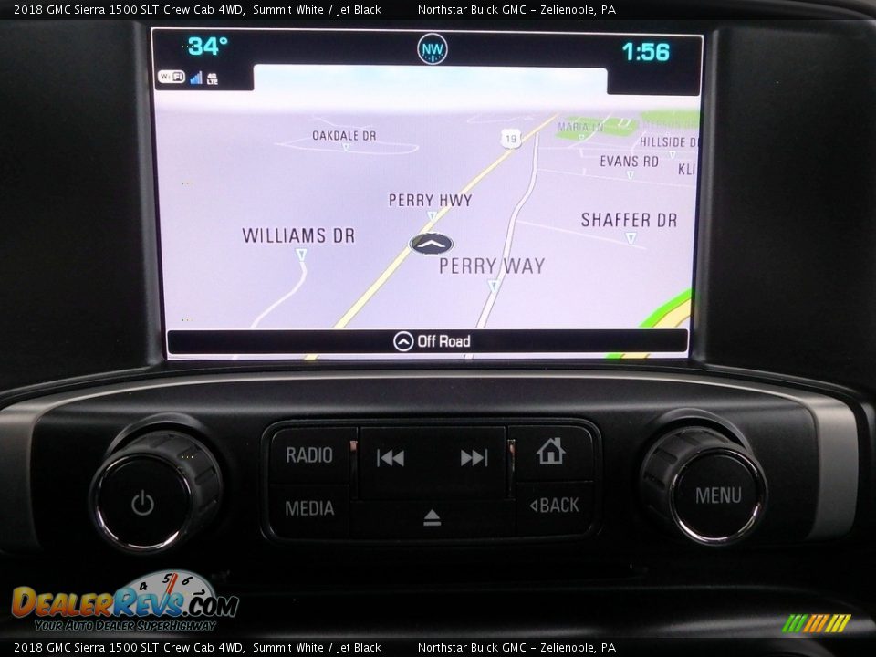 2018 GMC Sierra 1500 SLT Crew Cab 4WD Summit White / Jet Black Photo #19