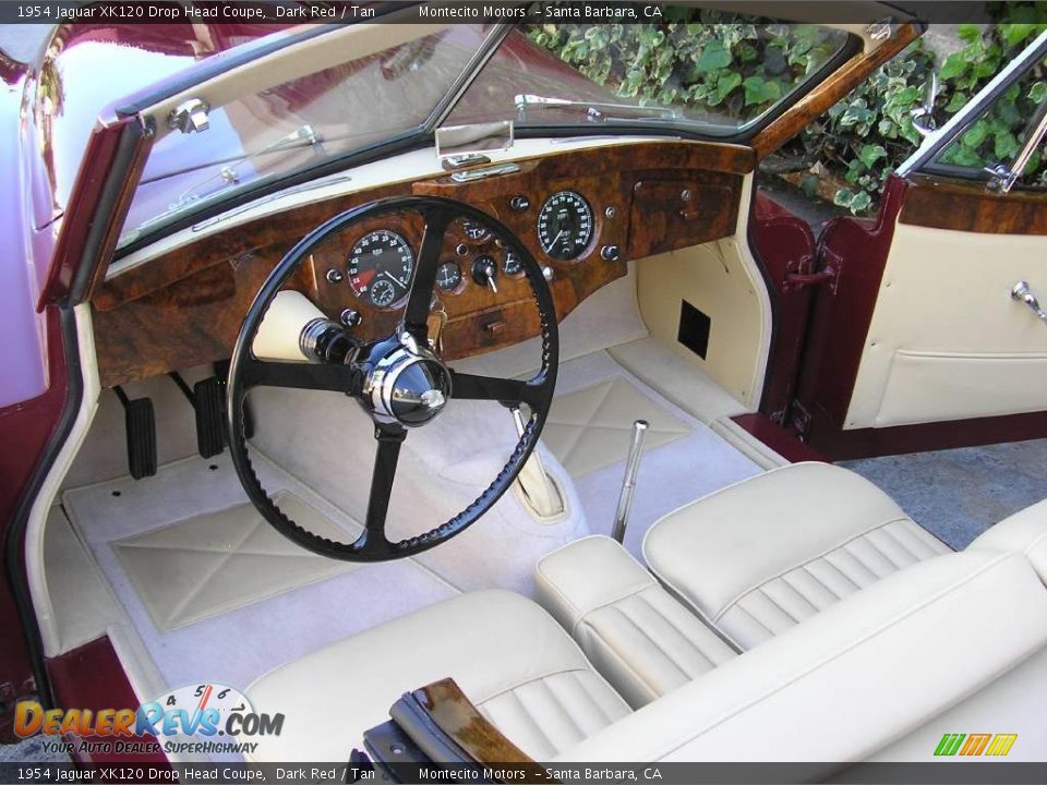 1954 Jaguar XK120 Drop Head Coupe Dark Red / Tan Photo #35