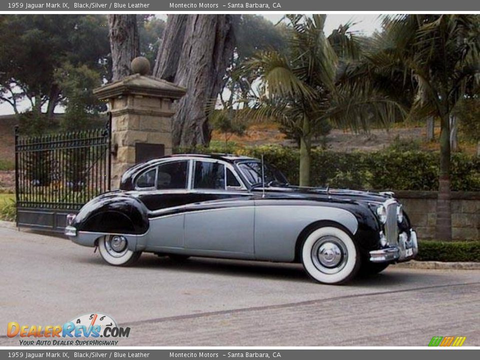 1959 Jaguar Mark IX Black/Silver / Blue Leather Photo #2