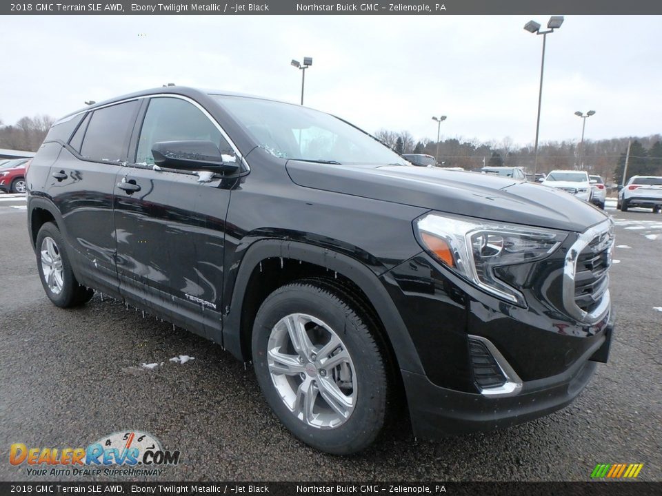 2018 GMC Terrain SLE AWD Ebony Twilight Metallic / ­Jet Black Photo #3