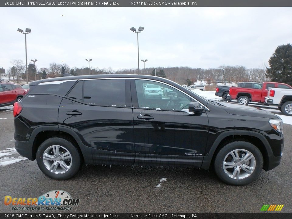 2018 GMC Terrain SLE AWD Ebony Twilight Metallic / ­Jet Black Photo #4