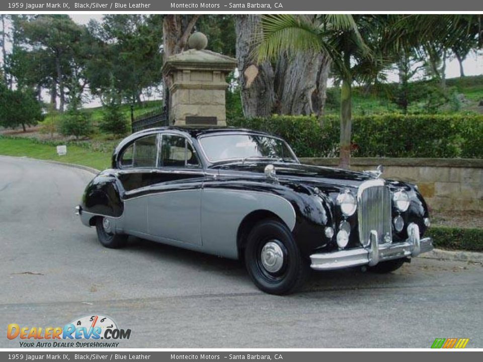 1959 Jaguar Mark IX Black/Silver / Blue Leather Photo #6