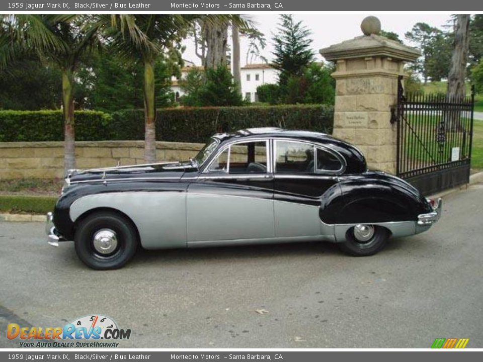 1959 Jaguar Mark IX Black/Silver / Blue Leather Photo #8