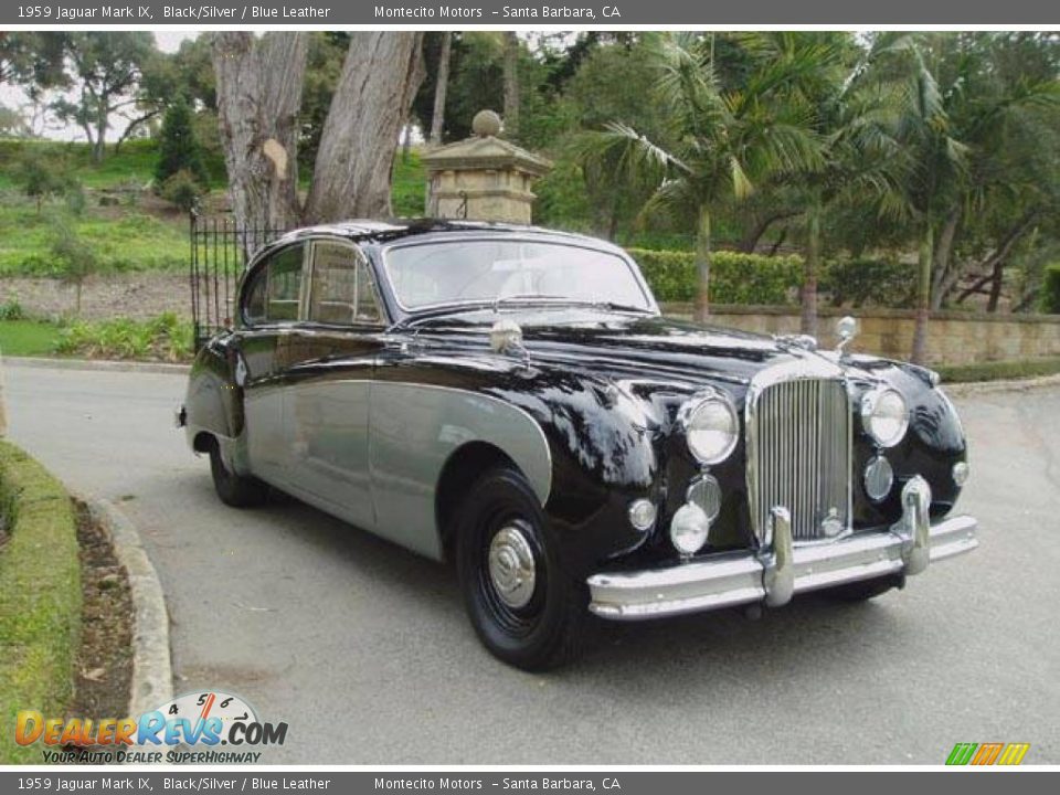 1959 Jaguar Mark IX Black/Silver / Blue Leather Photo #9