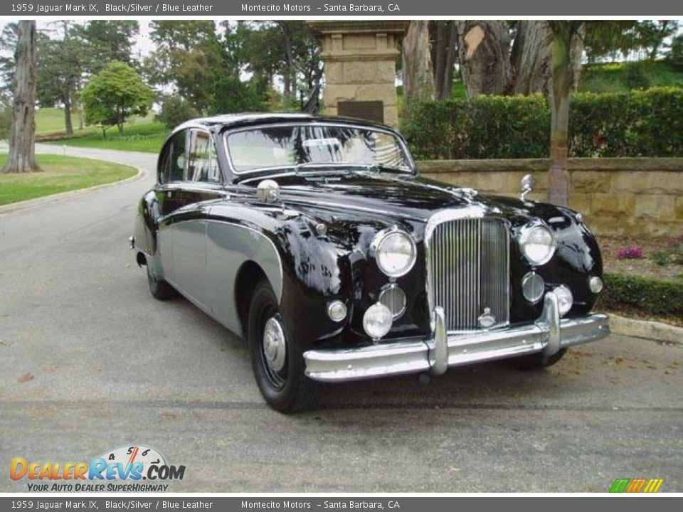 1959 Jaguar Mark IX Black/Silver / Blue Leather Photo #11
