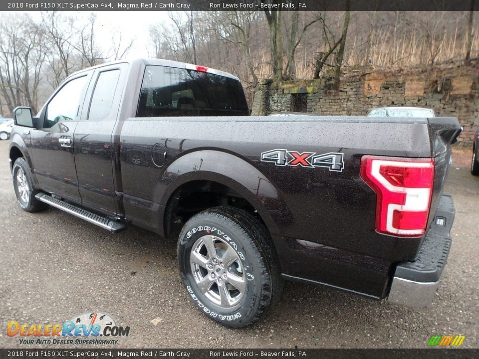2018 Ford F150 XLT SuperCab 4x4 Magma Red / Earth Gray Photo #5