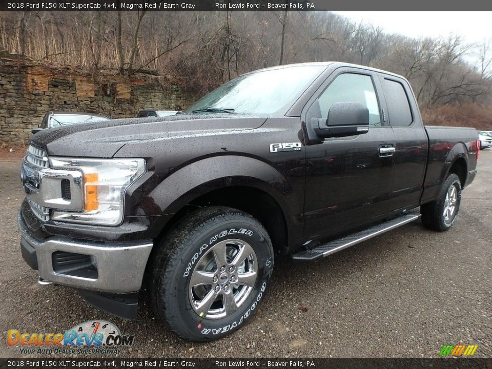 2018 Ford F150 XLT SuperCab 4x4 Magma Red / Earth Gray Photo #7