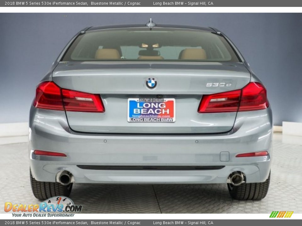2018 BMW 5 Series 530e iPerfomance Sedan Bluestone Metallic / Cognac Photo #3