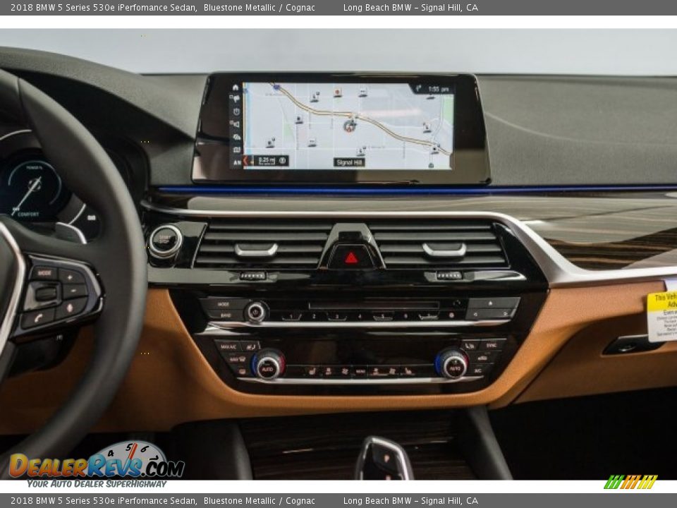 2018 BMW 5 Series 530e iPerfomance Sedan Bluestone Metallic / Cognac Photo #5