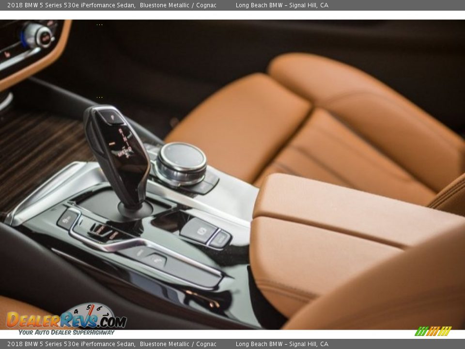 2018 BMW 5 Series 530e iPerfomance Sedan Bluestone Metallic / Cognac Photo #7