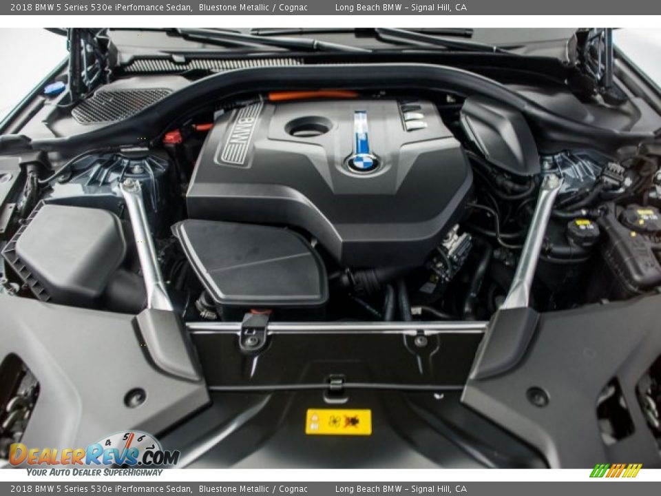 2018 BMW 5 Series 530e iPerfomance Sedan Bluestone Metallic / Cognac Photo #8