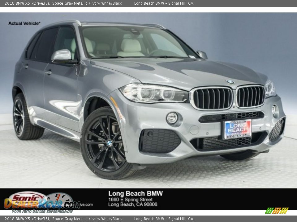 2018 BMW X5 xDrive35i Space Gray Metallic / Ivory White/Black Photo #1