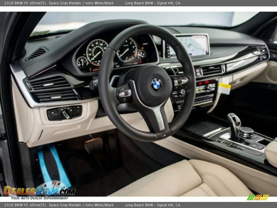 2018 BMW X5 xDrive35i Space Gray Metallic / Ivory White/Black Photo #6