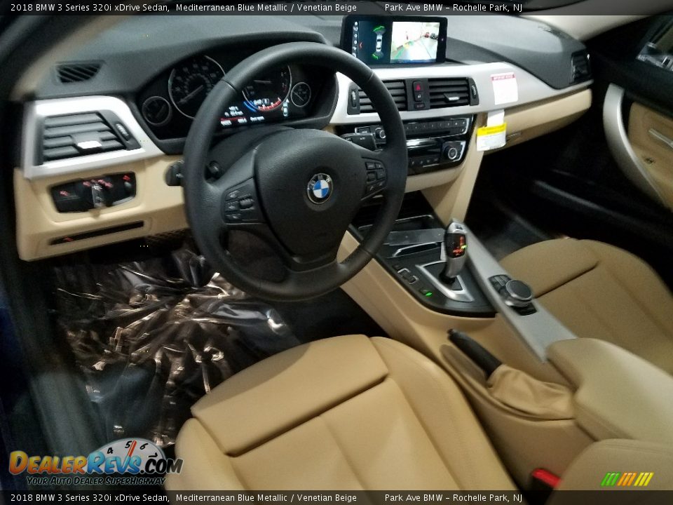 2018 BMW 3 Series 320i xDrive Sedan Mediterranean Blue Metallic / Venetian Beige Photo #13