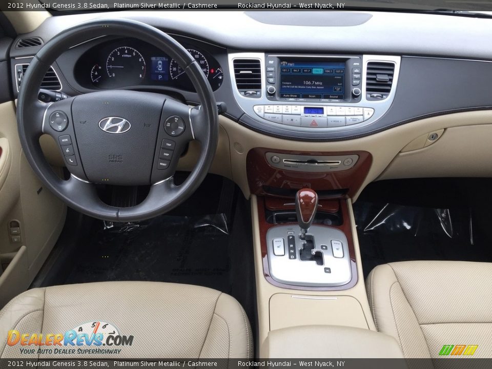 2012 Hyundai Genesis 3.8 Sedan Platinum Silver Metallic / Cashmere Photo #12