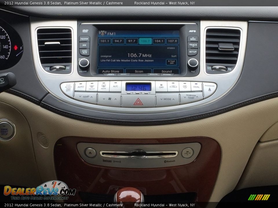 2012 Hyundai Genesis 3.8 Sedan Platinum Silver Metallic / Cashmere Photo #13
