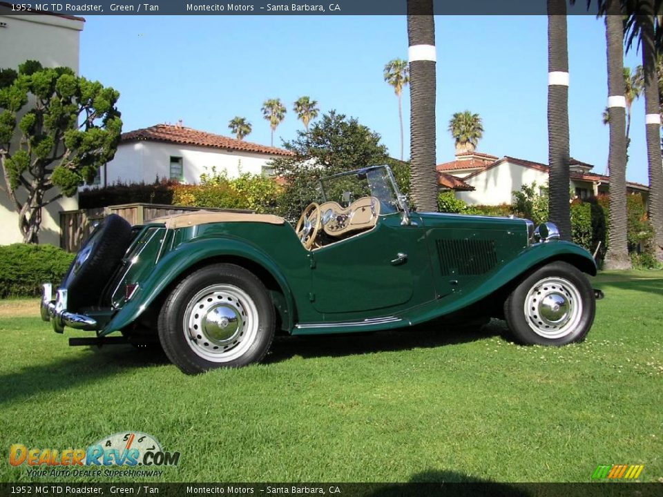 1952 MG TD Roadster Green / Tan Photo #2