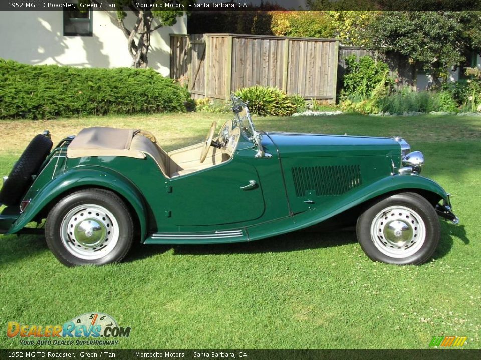 1952 MG TD Roadster Green / Tan Photo #3