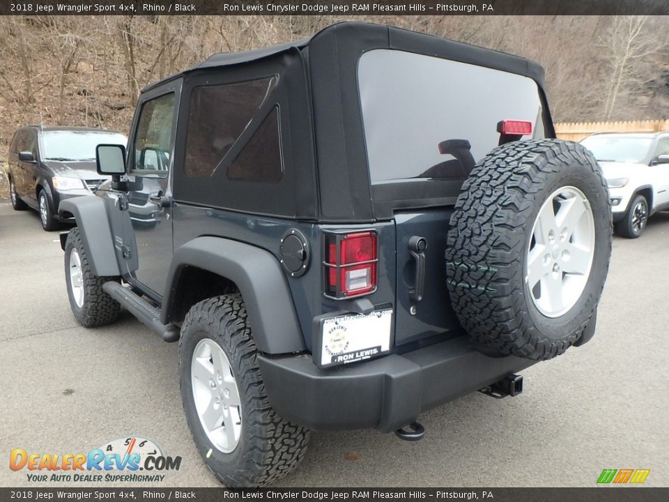 2018 Jeep Wrangler Sport 4x4 Rhino / Black Photo #3