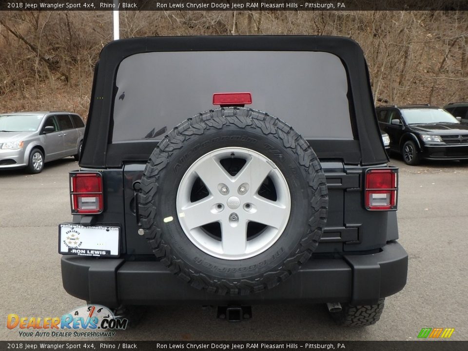 2018 Jeep Wrangler Sport 4x4 Rhino / Black Photo #4