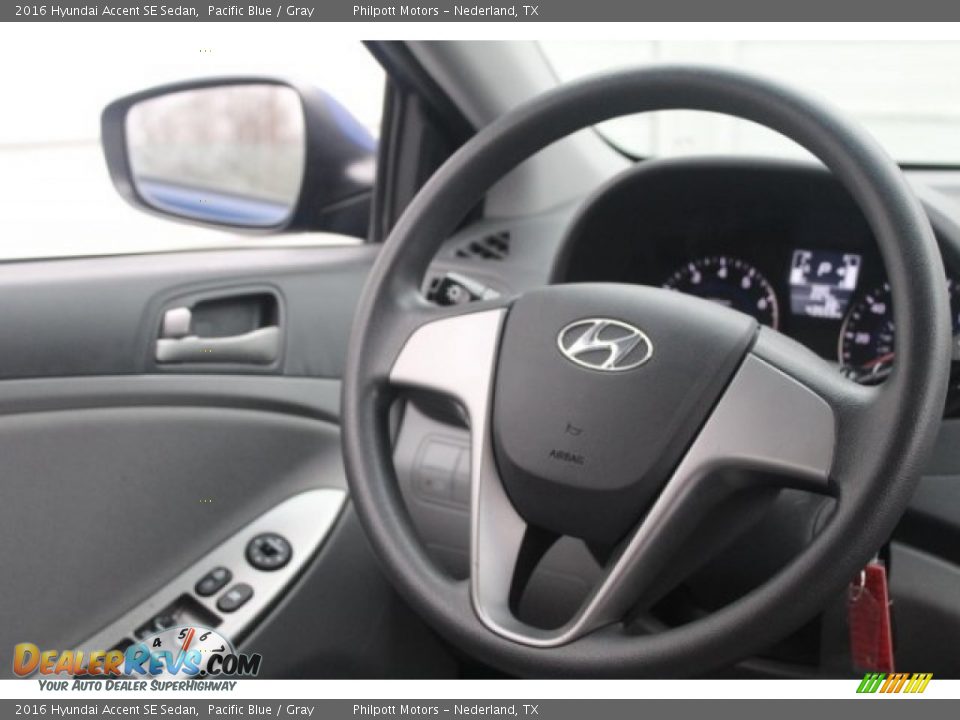 2016 Hyundai Accent SE Sedan Pacific Blue / Gray Photo #25