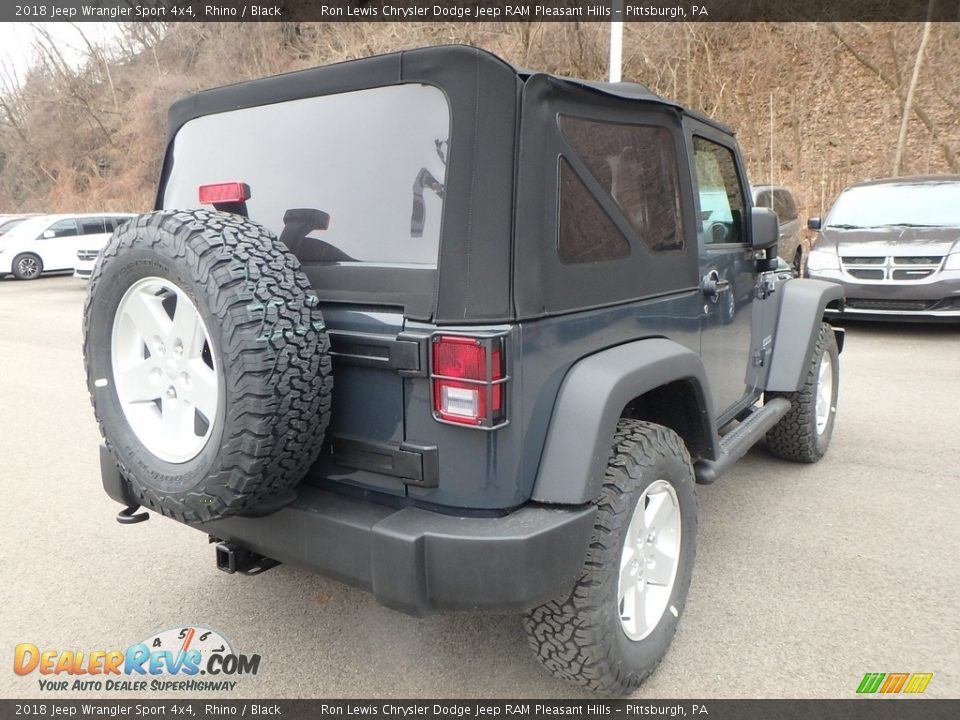 2018 Jeep Wrangler Sport 4x4 Rhino / Black Photo #5