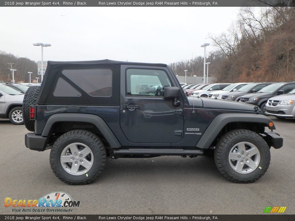 2018 Jeep Wrangler Sport 4x4 Rhino / Black Photo #6
