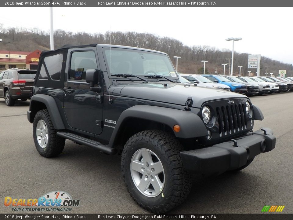 2018 Jeep Wrangler Sport 4x4 Rhino / Black Photo #7