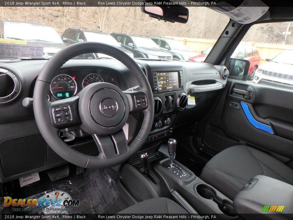 2018 Jeep Wrangler Sport 4x4 Rhino / Black Photo #12