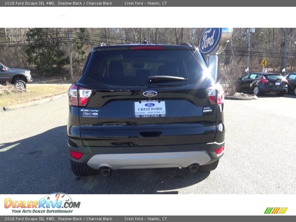 2018 Ford Escape SEL 4WD Shadow Black / Charcoal Black Photo #6
